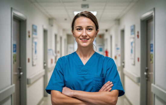 smiling-nurse-hospital-hallway smiling-nurse-hospital-hallway